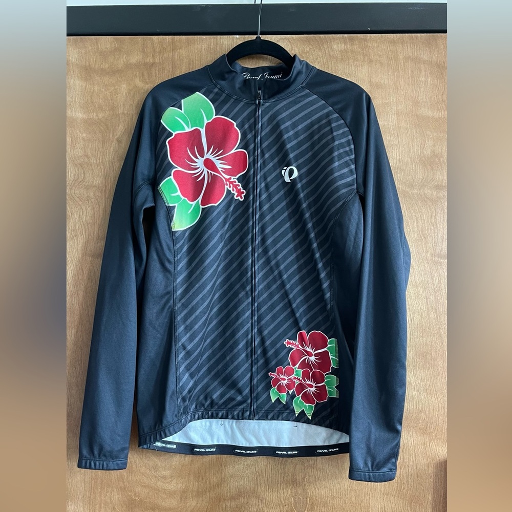 Black Floral Cycling Jacket